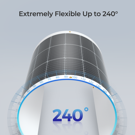 Panneau solaire monocristallin flexible de 100 watts et 12 volts