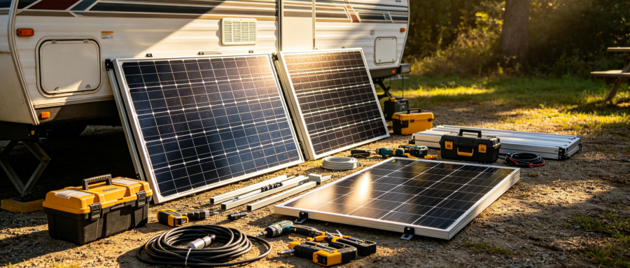 how to install solar kit