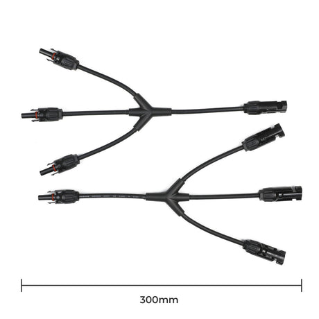 Câble adaptateur parallèle Renogy Solar Connectors M Branch, paire MMMF+FFFM