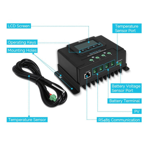 Rover ELITE 40A MPPT Solar Charge Controller 12V/24V