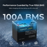 Batterie lithium-fer-phosphate à décharge profonde 12 V, 24 V, 48 V, 100 Ah, remise à neuf 