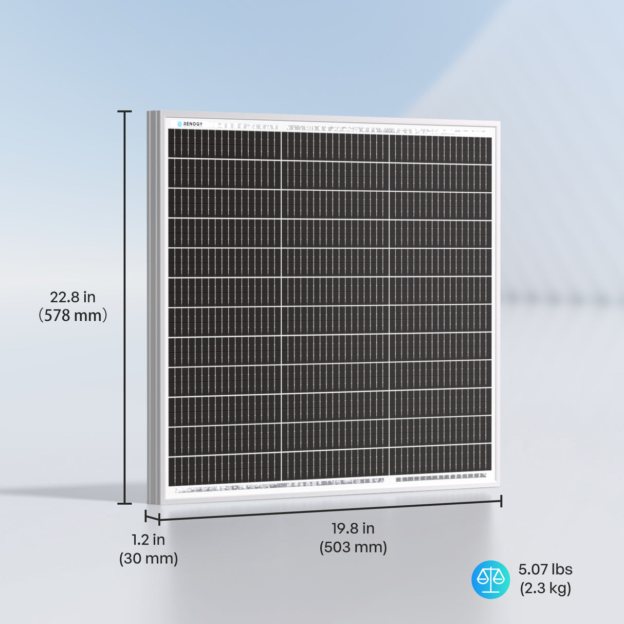 Panneau solaire monocristallin 50 W 12 V (nouvelle édition)