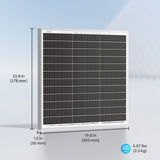 Panneau solaire monocristallin 50 W 12 V (nouvelle édition)