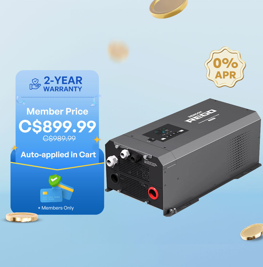 REGO - 12V 3000W Pure Sine Wave Inverter Charger w/ LCD Display