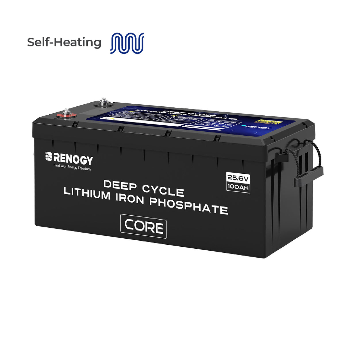 Renogy Core – Batterie lithium-fer-phosphate à décharge profonde 24 V 100 Ah 