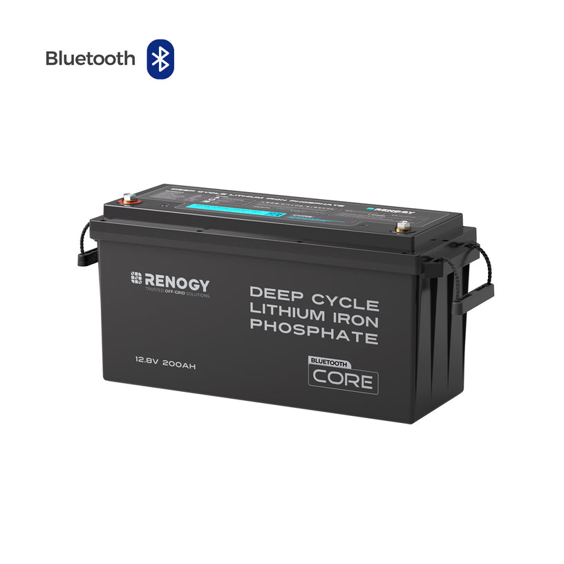 12.8V 200Ah Lithium Iron Phosphate Battery - 200Ah Bluetooth / 1 Pack