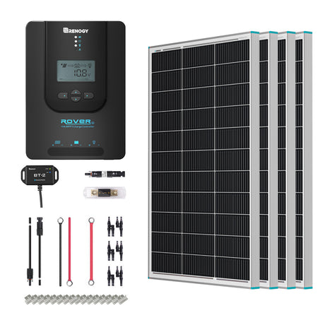 400 Watt 12 Volt  Solar Premium Kit with 40Amp MPPT Solar Charge Controller