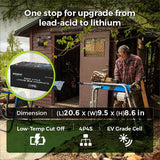Batterie lithium-fer-phosphate à décharge profonde 12 V, 24 V, 48 V, 200 Ah, remise à neuf 
