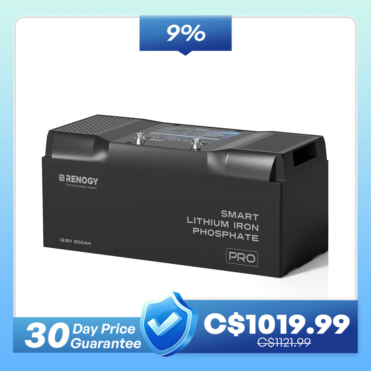 12V 200Ah LiFePO4 Battery w/ Bluetooth & Self-Heating | Pro Series