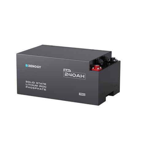Renogy Pro - Batterie lithium-fer-phosphate intelligente 12 V 200 Ah avec Bluetooth et auto-chauffage