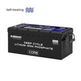 Renogy Core - Batterie lithium fer phosphate 24 V 200 Ah à décharge profonde avec fonction auto-chauffante 