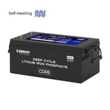 Renogy Core - Batterie lithium fer phosphate 24 V 200 Ah à décharge profonde avec fonction auto-chauffante 