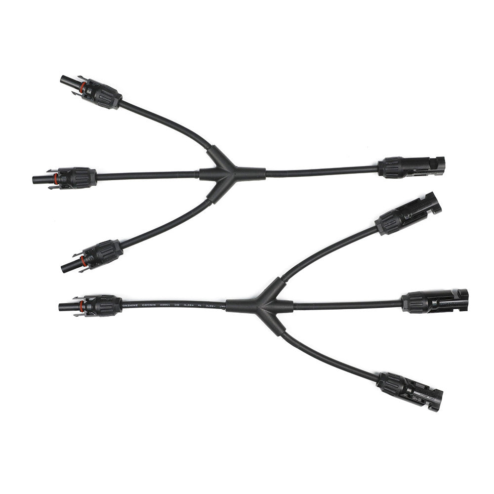 Câble adaptateur parallèle Renogy Solar Connectors M Branch, paire MMMF+FFFM
