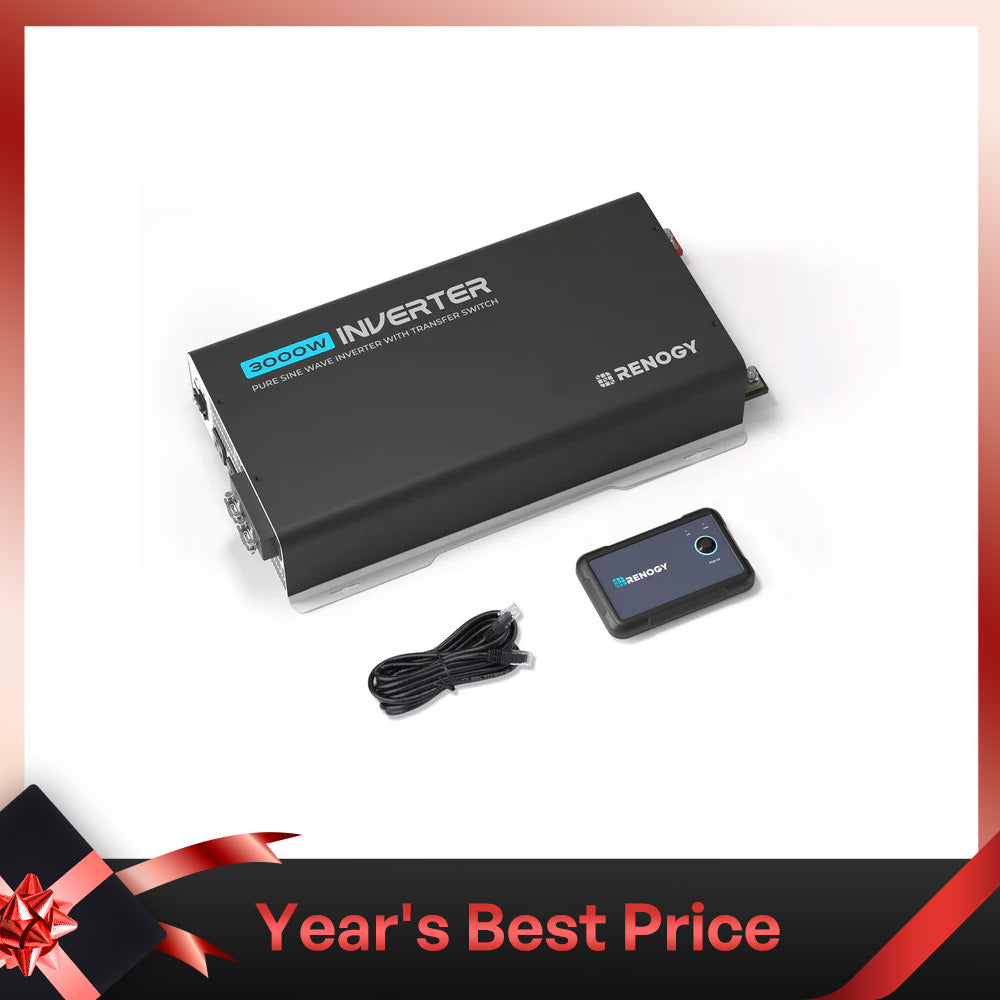 PUH - 12V 1000/2000/3000W Pure Sine Wave Inverter with UPS Transfer Switch and Built-in Bluetooth