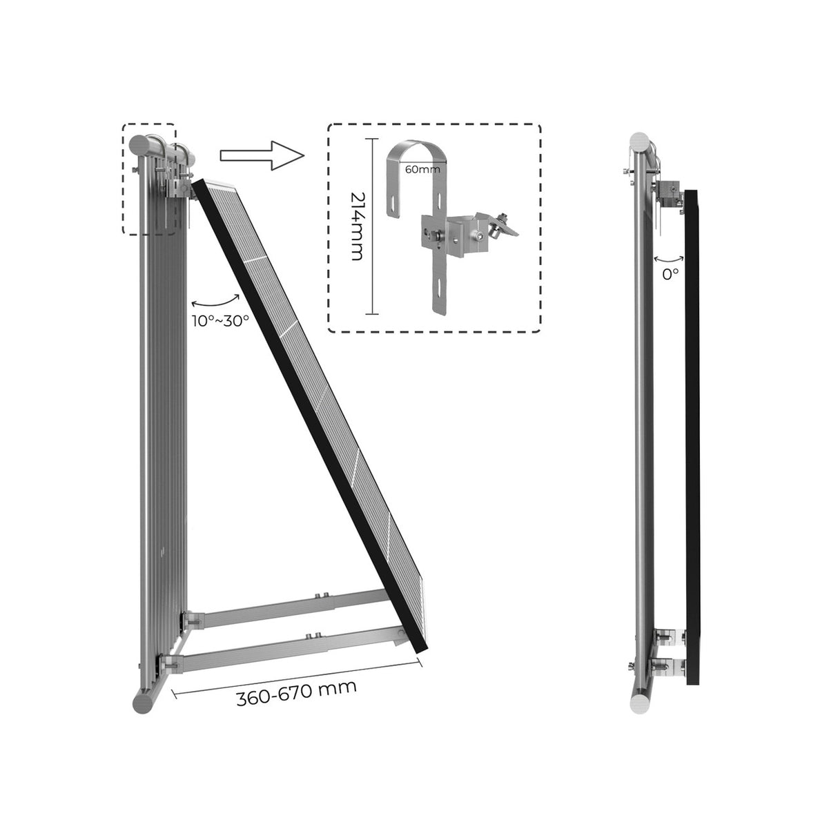 Balcony Solar Panel Tilt Rack