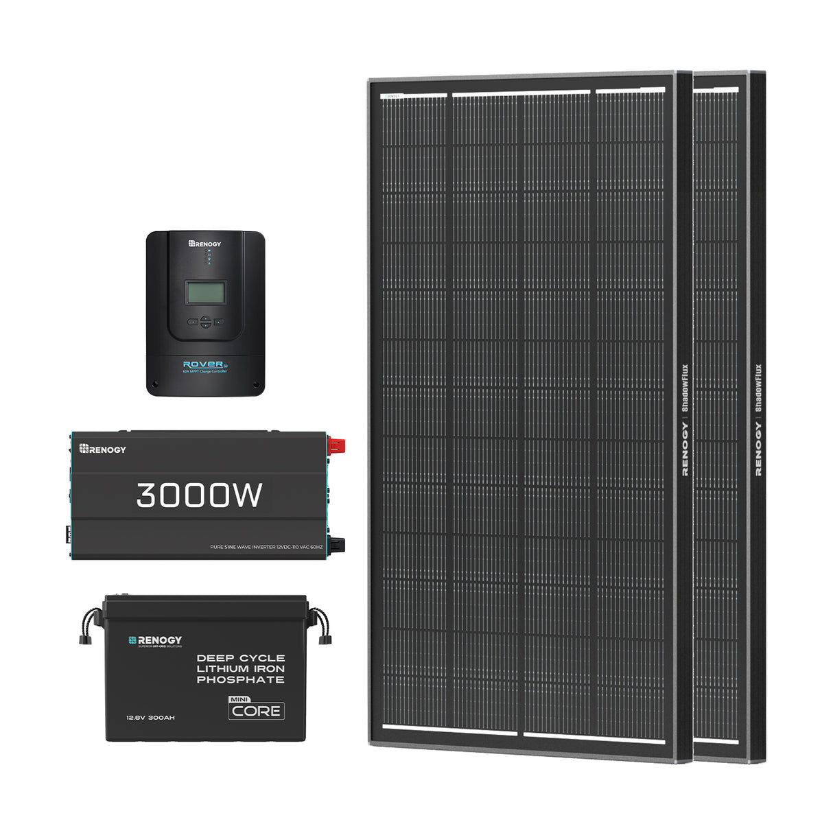 390W 3.84kWh  Bundle Kit | 2PCS 195W Shadowflux Panel
