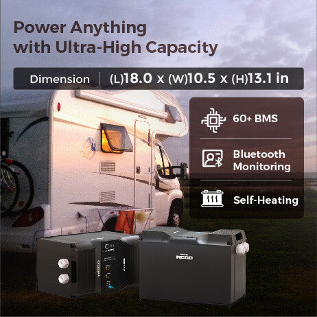 Batterie lithium-fer-phosphate Renogy REGO 12 V 400 Ah pour temps froid