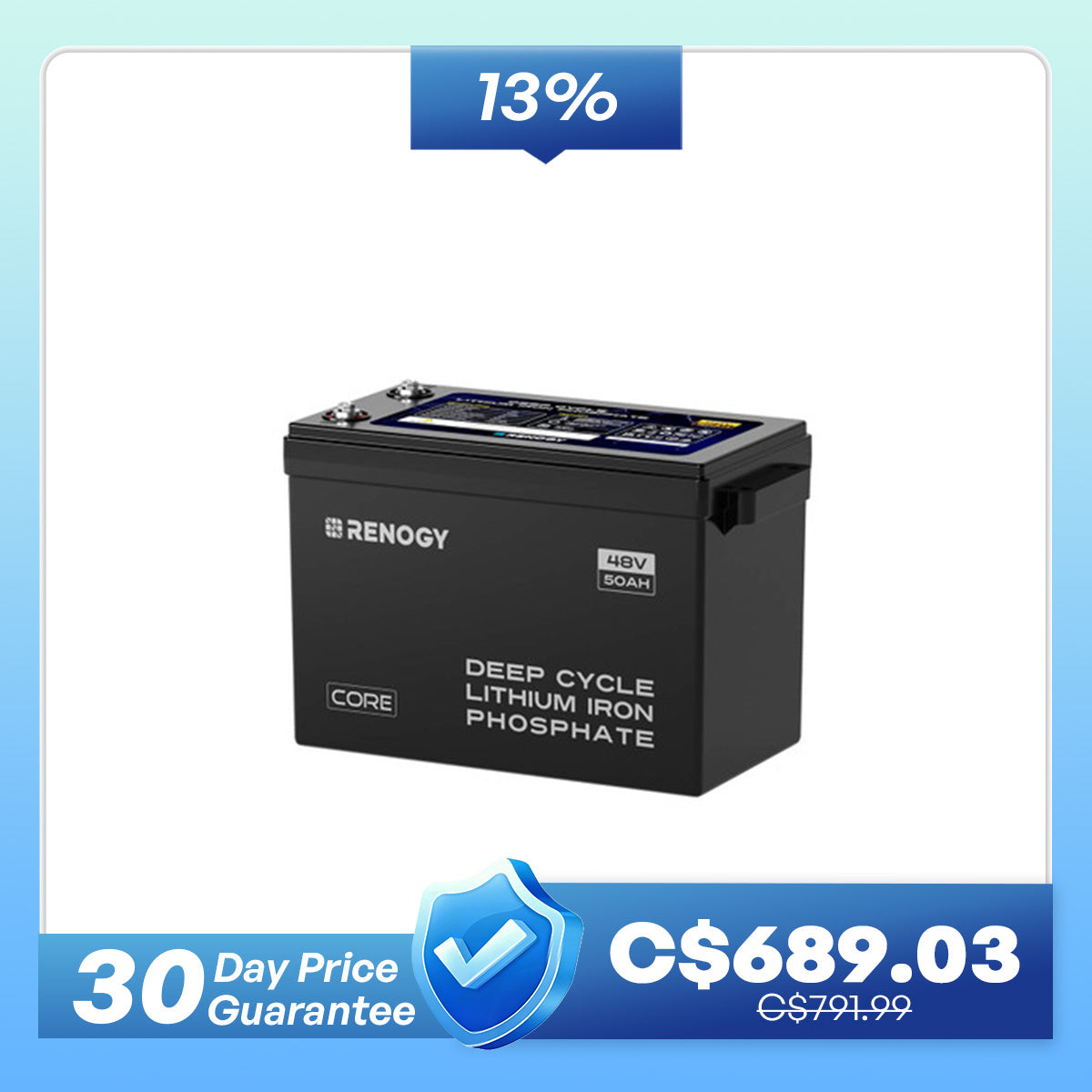 48V 50Ah LiFePO4 Battery w/ Self-heating Function | Core Series