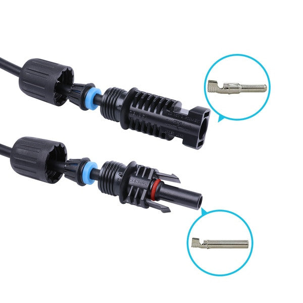 RENOGY SOLAR EXTENSION CABLES WITH MC4 CONNECTORS ONE PAIR RED+BLACK