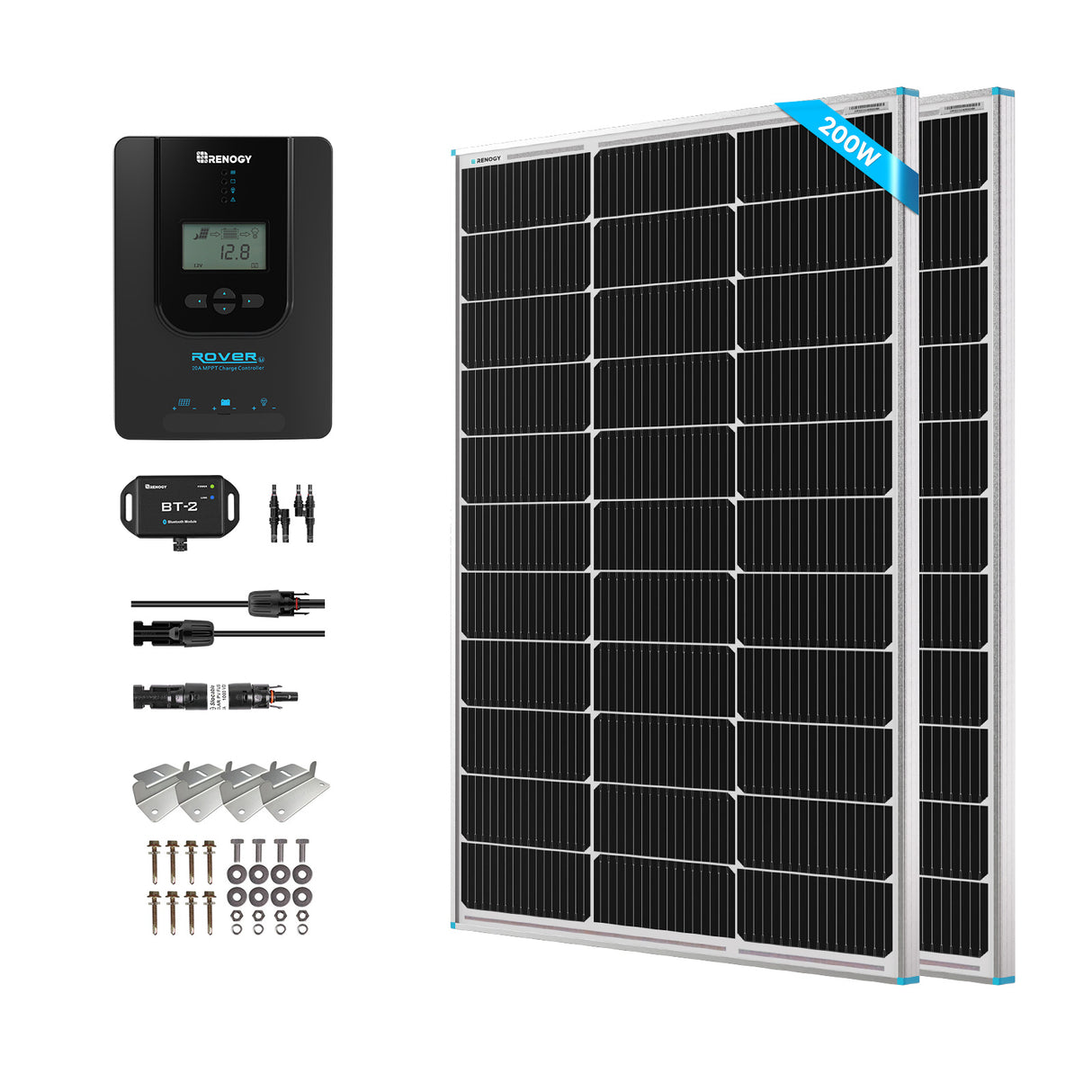 200W Premium Solar Kit w/N-Type Panel and 20A MPPT Controller