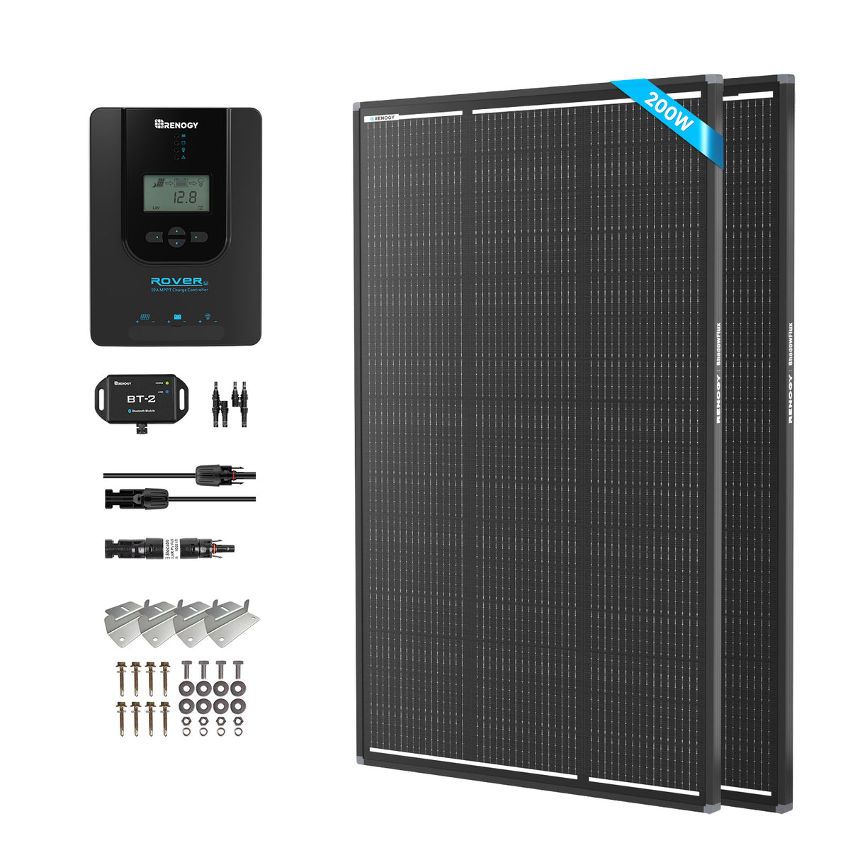 200W Premium Solar Kit w/N-Type Panel and 20A MPPT Controller