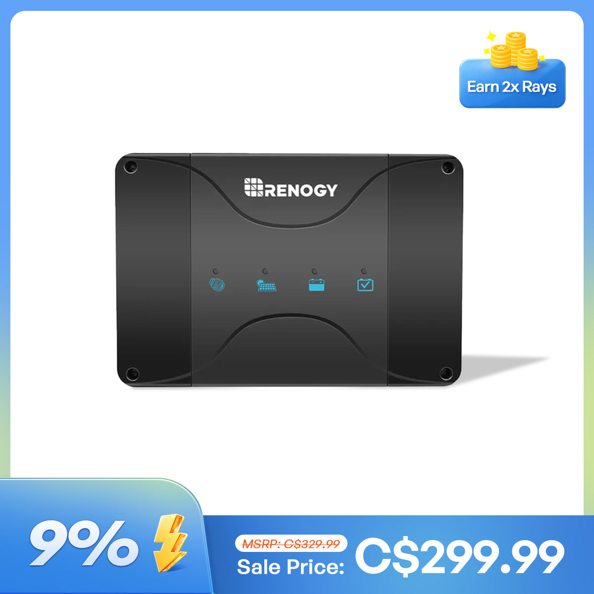 Chargeur de batterie DC-DC embarqué 12V 30/50A avec MPPT