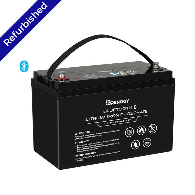 Batterie lithium-fer-phosphate Bluetooth Smart 12 V 100 Ah reconditionnée 