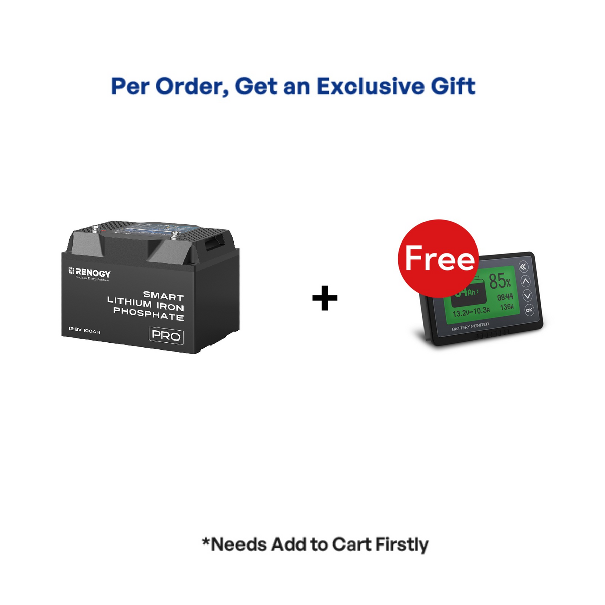 Renogy Pro - 12V 100Ah Smart Lithium Iron Phosphate Battery w/ Bluetooth & Self-Heating