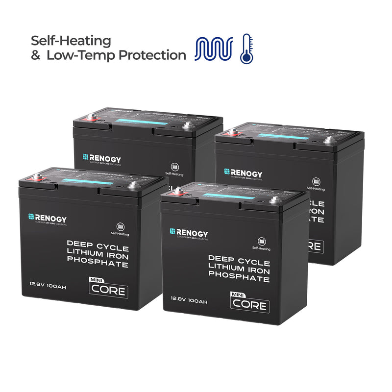 Mini Size 12V 100Ah DuoHeat Tech LiFePO4 Battery