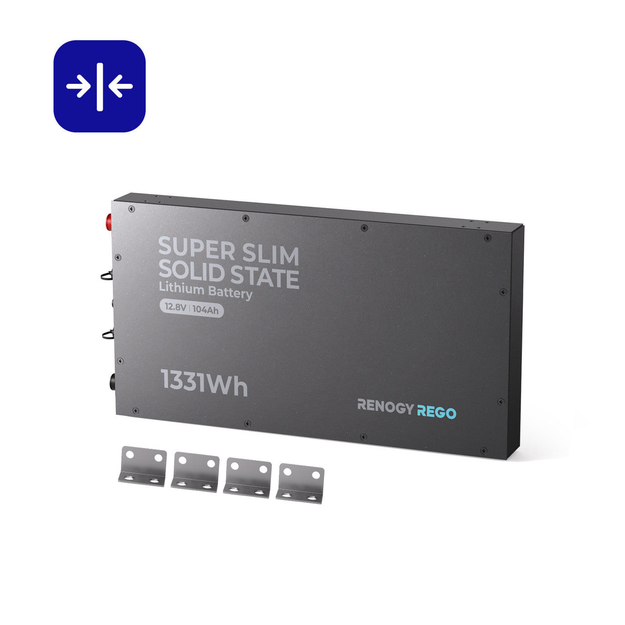 12.8V 104Ah Super Slim LiFePO4 Battery | Rego Series | Renogy CA