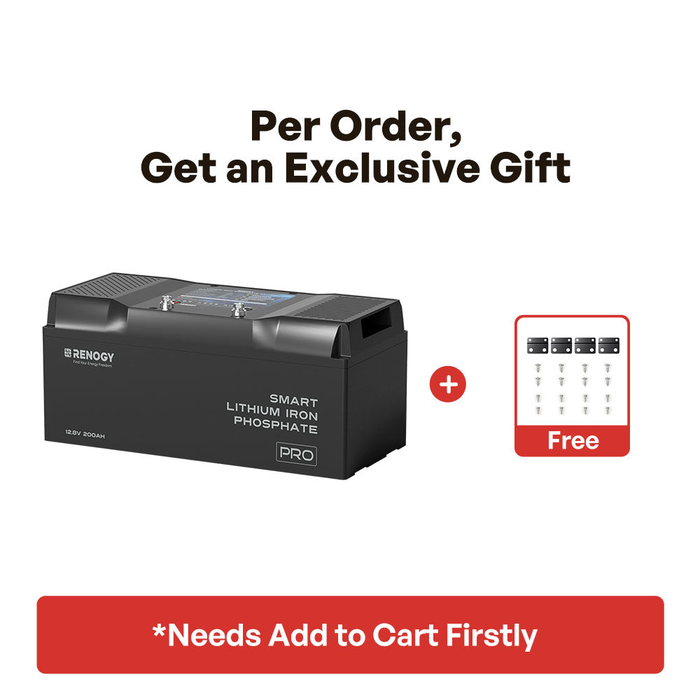 Pro - 12V 100Ah/200Ah LiFePO4 Battery w/ Bluetooth & Self-Heating