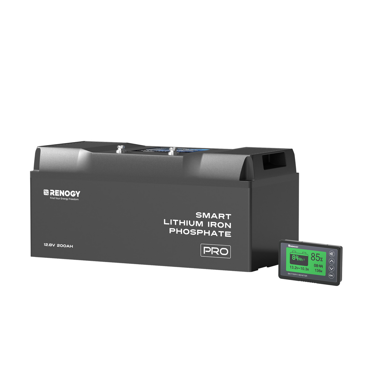 Renogy Pro - 12V 200Ah Smart Lithium Iron Phosphate Battery w/ Bluetooth & Self-Heating