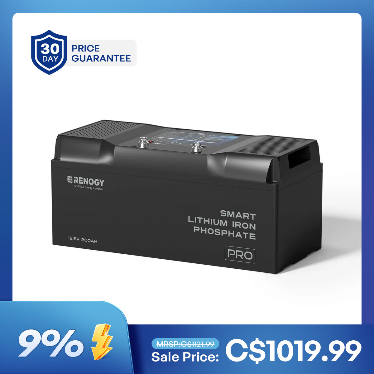 12V 200Ah LiFePO4 Battery w/ Bluetooth & Self-Heating | Pro Series