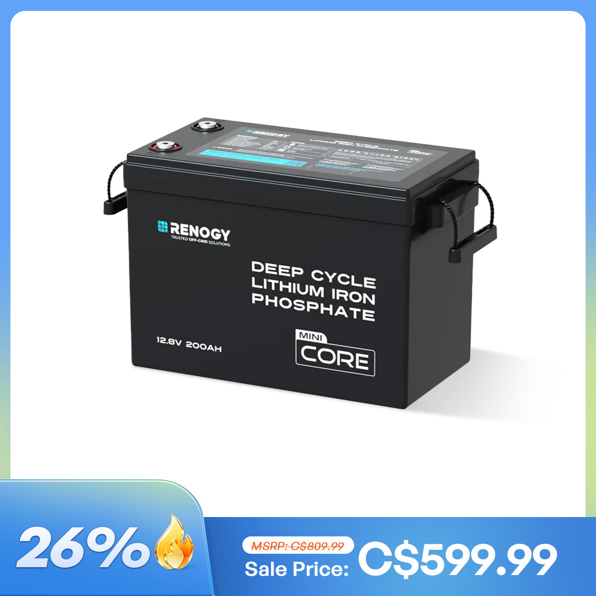 Mini Size 12V 100Ah/200Ah/300Ah LiFePO4 Battery
