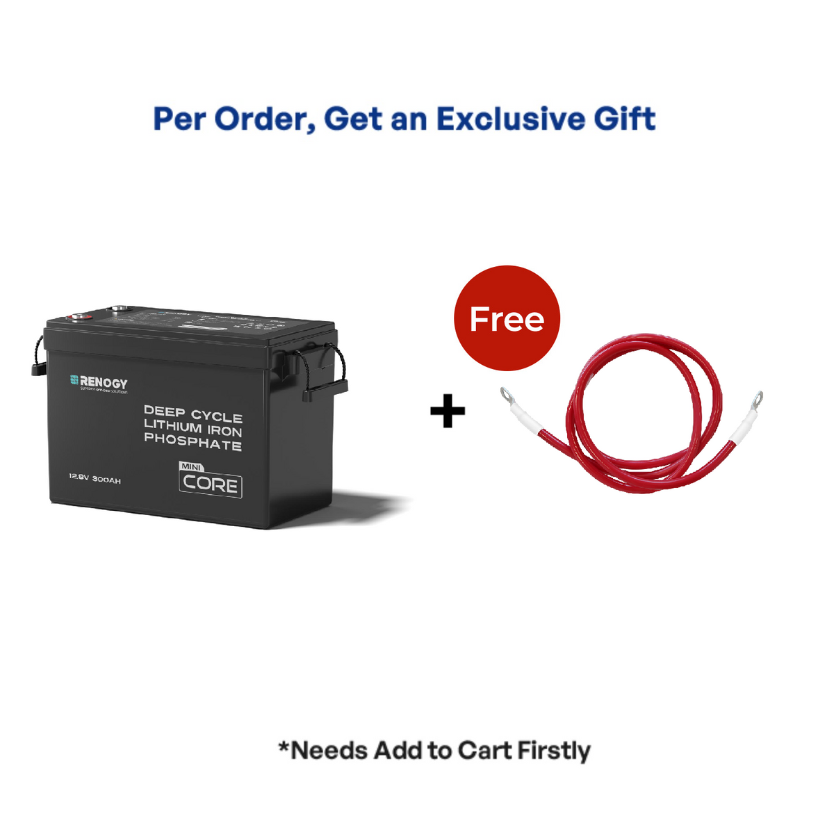 Renogy Core Mini - 12V 100Ah/200Ah/300Ah Lithium Iron Phosphate Battery