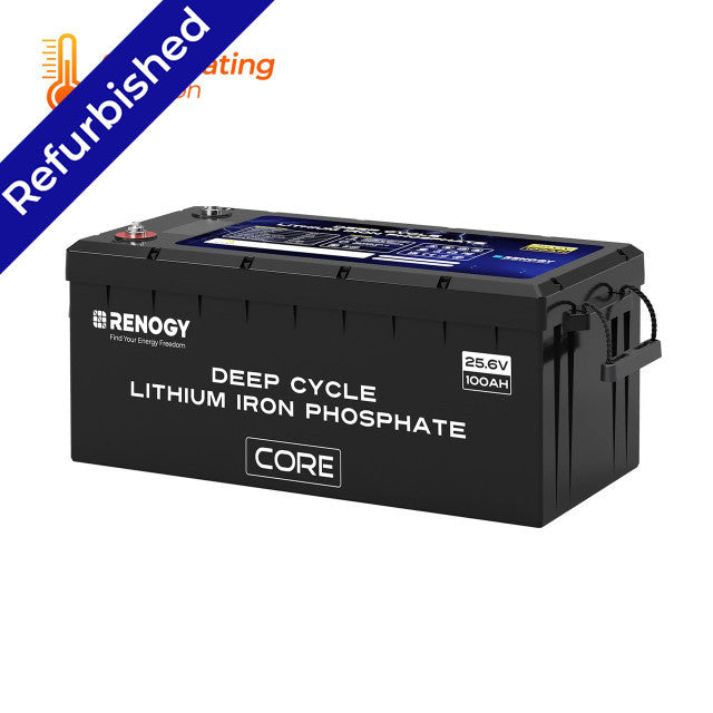 Batterie lithium-fer-phosphate 24 V 100 Ah à décharge profonde, remise à neuf 