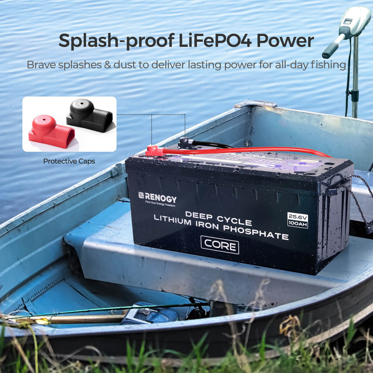 Batterie lithium-fer-phosphate 24 V 100 Ah à décharge profonde, remise à neuf 
