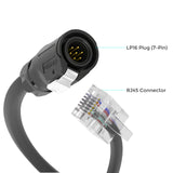 LP16 Plug (7-Pin) to RJ45 10Ft Communication Cable