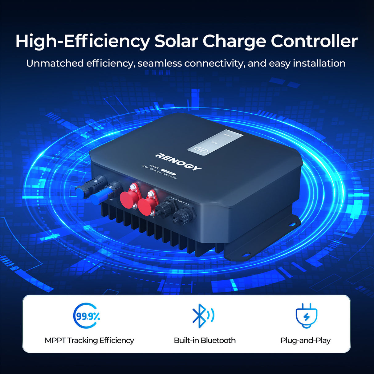 Contrôleur de charge solaire MPPT RENOGY REGO 12 V/24 V/36 V/48 V 30 A