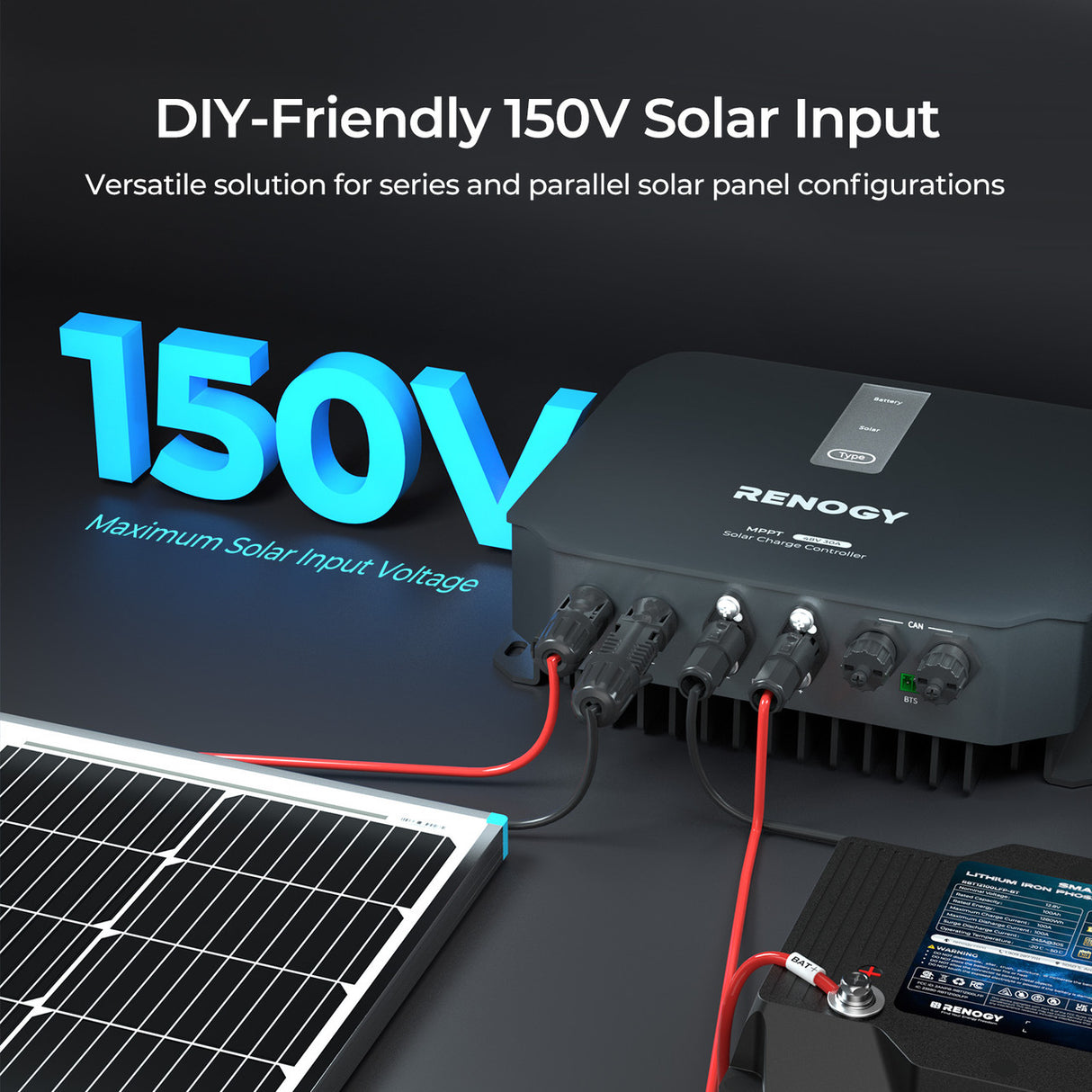 Contrôleur de charge solaire MPPT RENOGY REGO 12 V/24 V/36 V/48 V 30 A