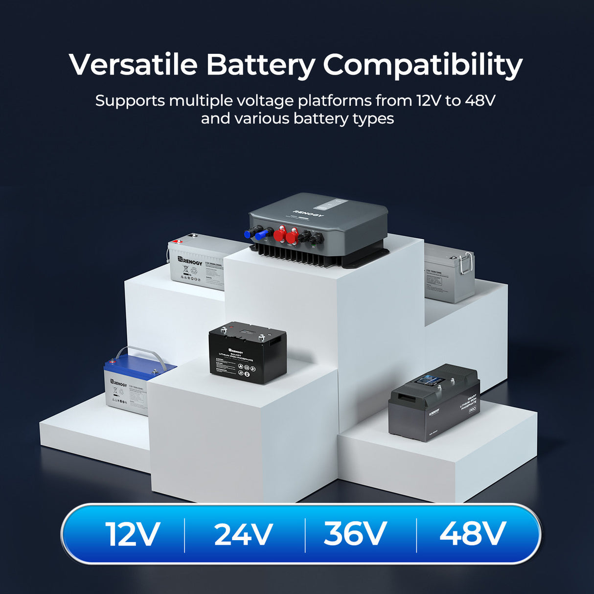 Contrôleur de charge solaire MPPT RENOGY REGO 12 V/24 V/36 V/48 V 30 A
