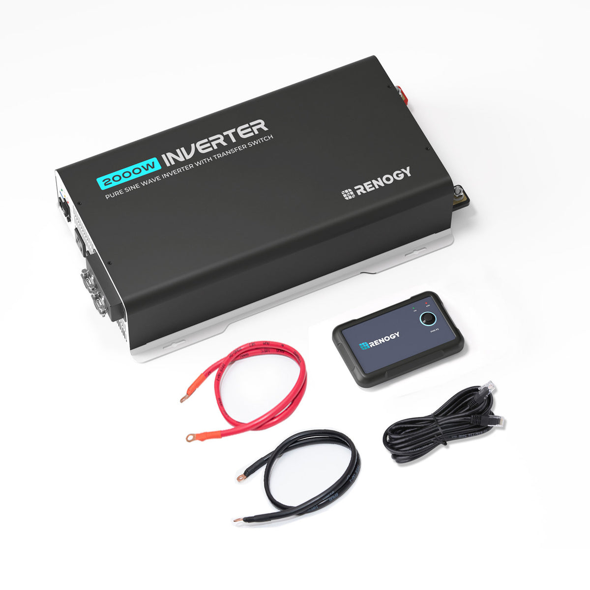 PUH - 12V 2000W Pure Sine Wave Inverter with UPS Transfer Switch and Built-in Bluetooth