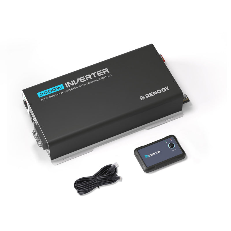 PUH - 12V 1000/2000/3000W Pure Sine Wave Inverter with UPS Transfer Switch and Built-in Bluetooth