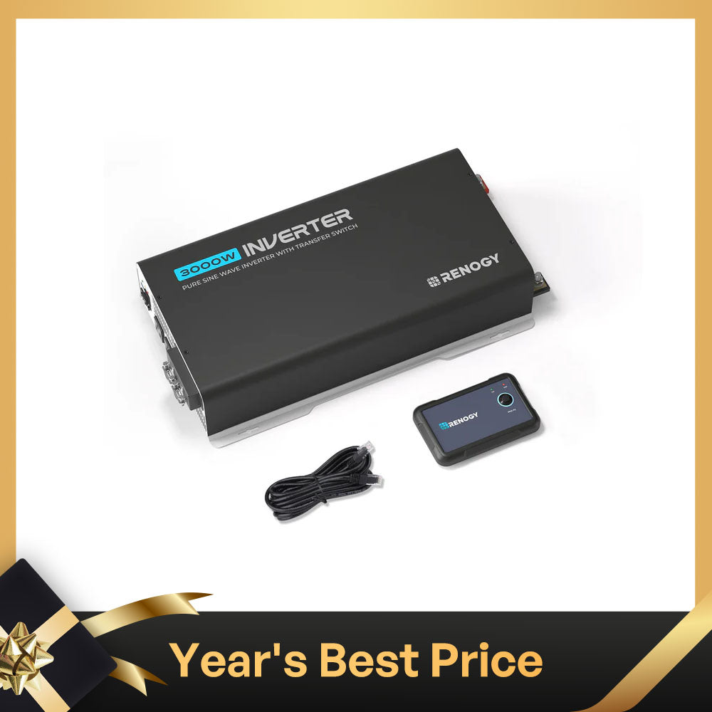 PUH - 12V 1000/2000/3000W Pure Sine Wave Inverter with UPS Transfer Switch and Built-in Bluetooth