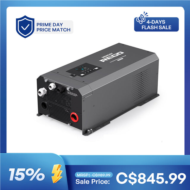 Renogy REGO - 12V 3000W Pure Sine Wave Inverter Charger w/ LCD Display