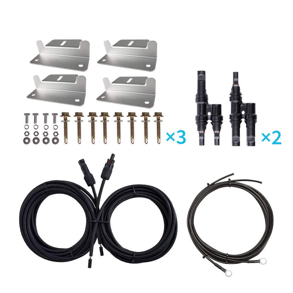 WIRING AND MOUNTING KIT FOR 300W SOLAR SETUP
