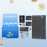 390W 12V Complete Solar Kit w/ Two 100Ah LiFePO4 Batteries