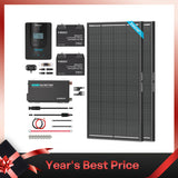 390W 12V Complete Solar Kit w/ Two 100Ah LiFePO4 Batteries