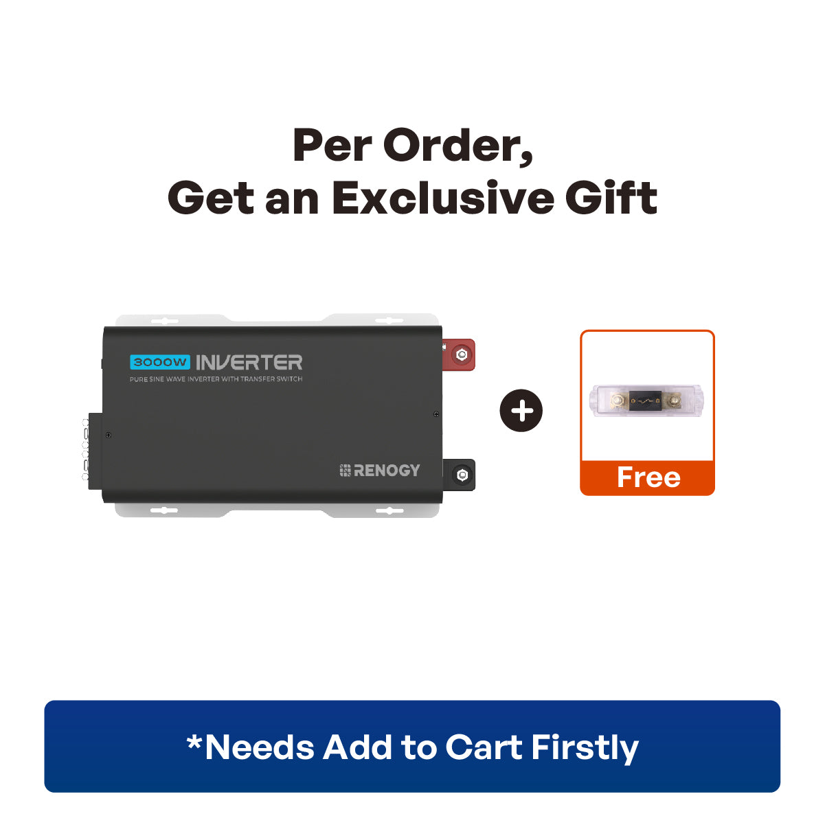 PUH - 12V 1000/2000/3000W Pure Sine Wave Inverter with UPS Transfer Switch and Built-in Bluetooth