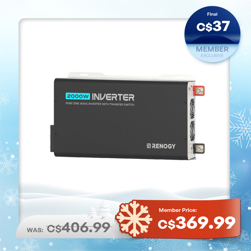 PUH - 12V 1000/2000/3000W Pure Sine Wave Inverter with UPS Transfer Switch and Built-in Bluetooth